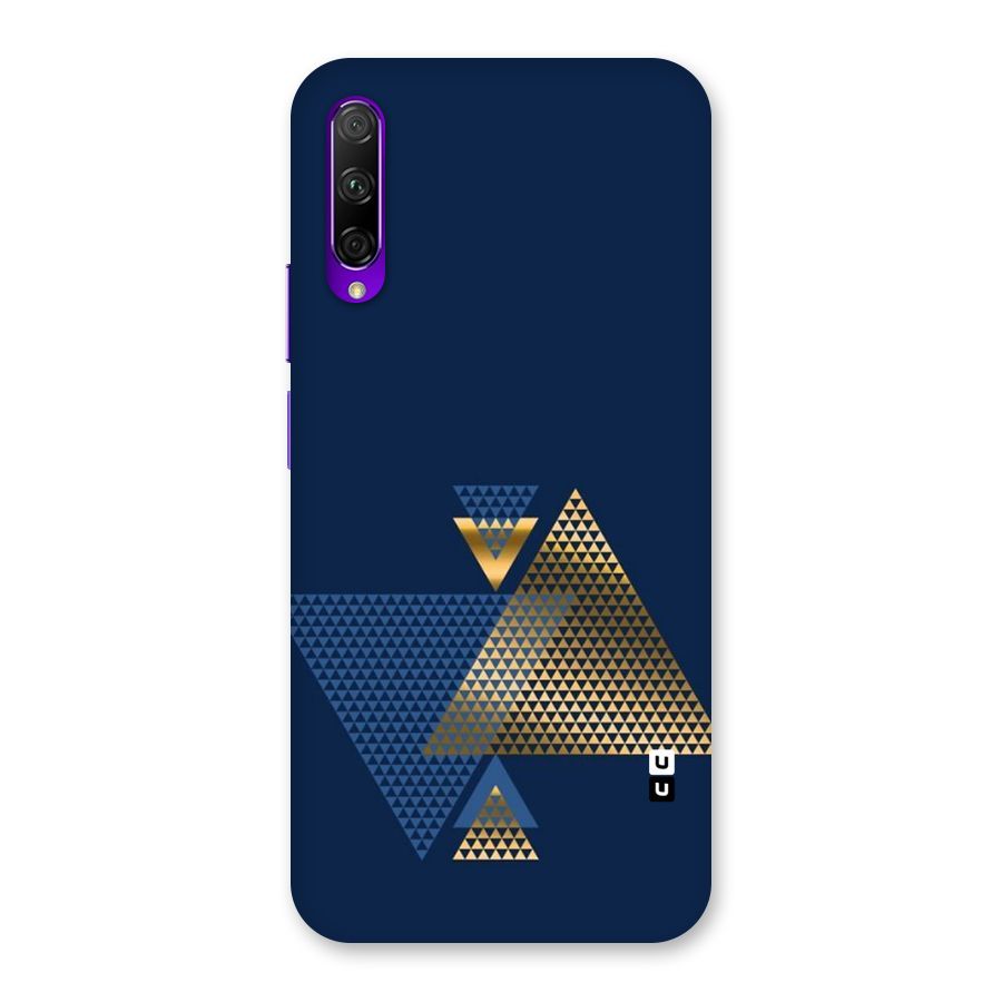 Blue Gold Triangles Back Case for Honor 9X Pro