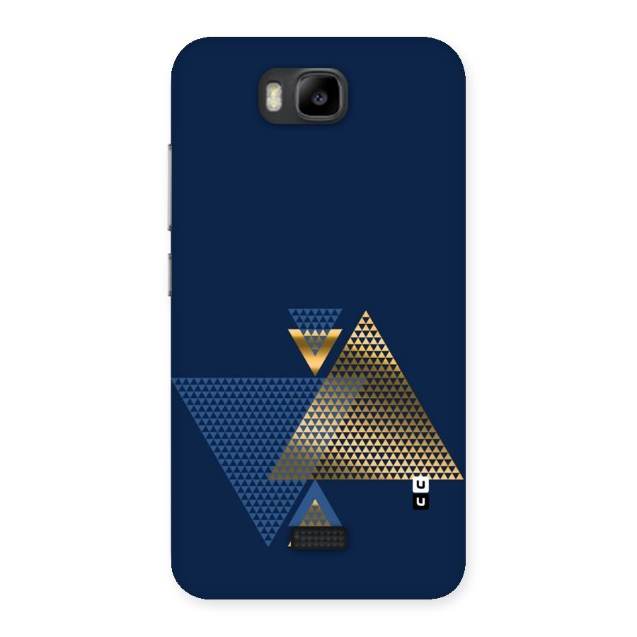 Blue Gold Triangles Back Case for Honor Bee