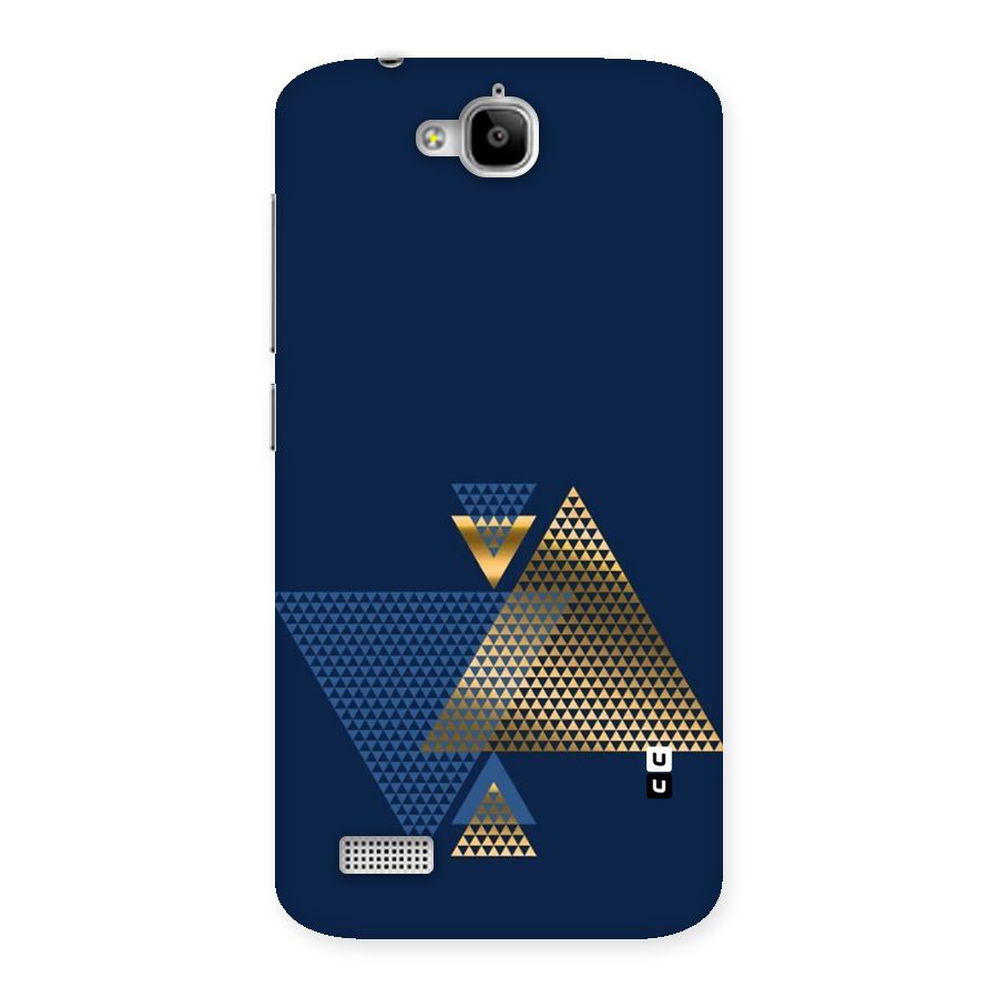 Blue Gold Triangles Back Case for Honor Holly