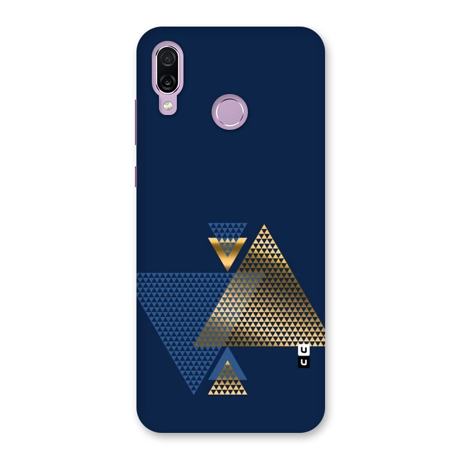 Blue Gold Triangles Back Case for Honor Play