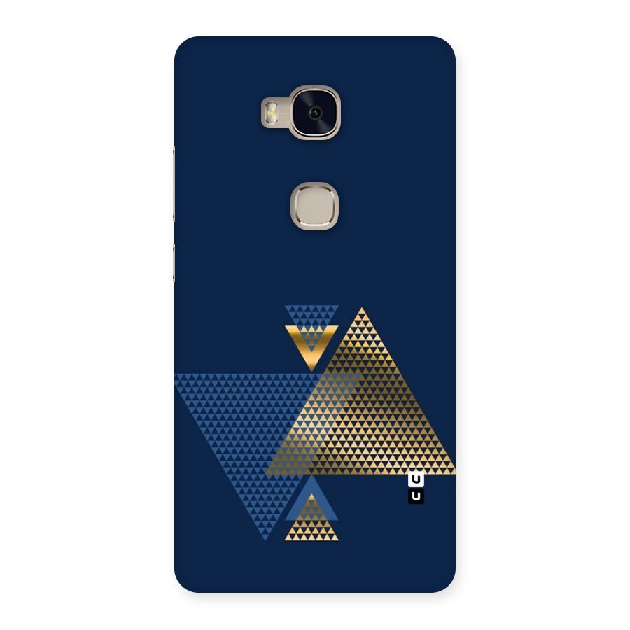 Blue Gold Triangles Back Case for Huawei Honor 5X
