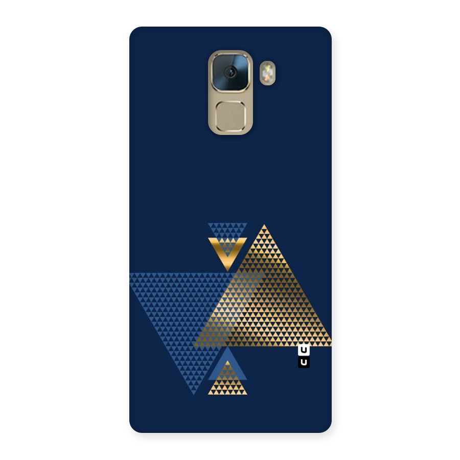 Blue Gold Triangles Back Case for Huawei Honor 7