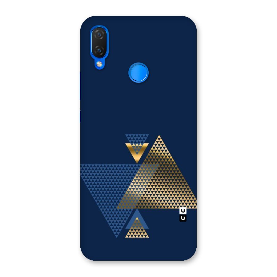 Blue Gold Triangles Back Case for Huawei P Smart+