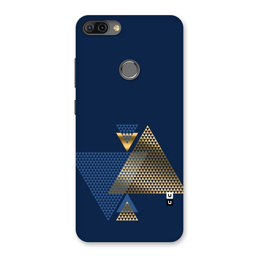Blue Gold Triangles Back Case for Infinix Hot 6 Pro