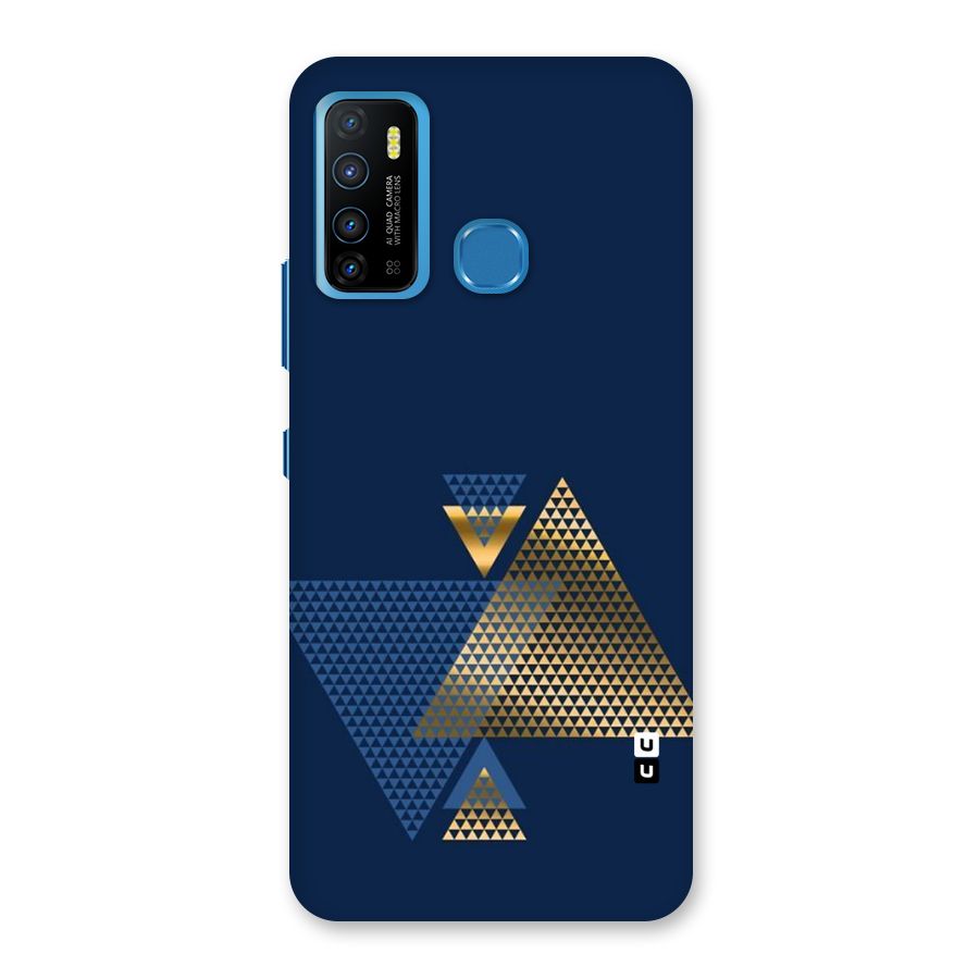 Blue Gold Triangles Back Case for Infinix Hot 9