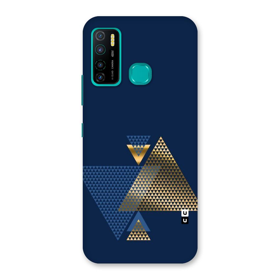 Blue Gold Triangles Back Case for Infinix Hot 9 Pro