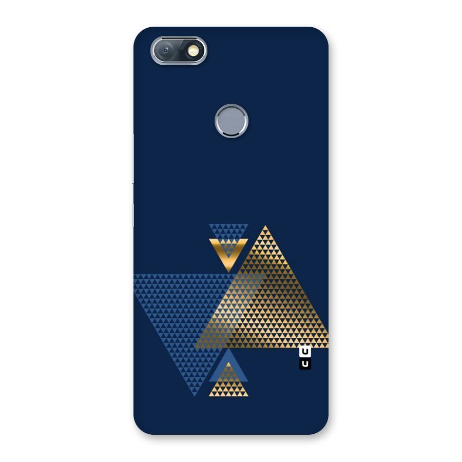 Blue Gold Triangles Back Case for Infinix Note 5