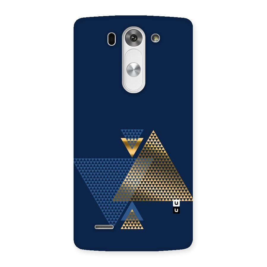 Blue Gold Triangles Back Case for LG G3 Mini