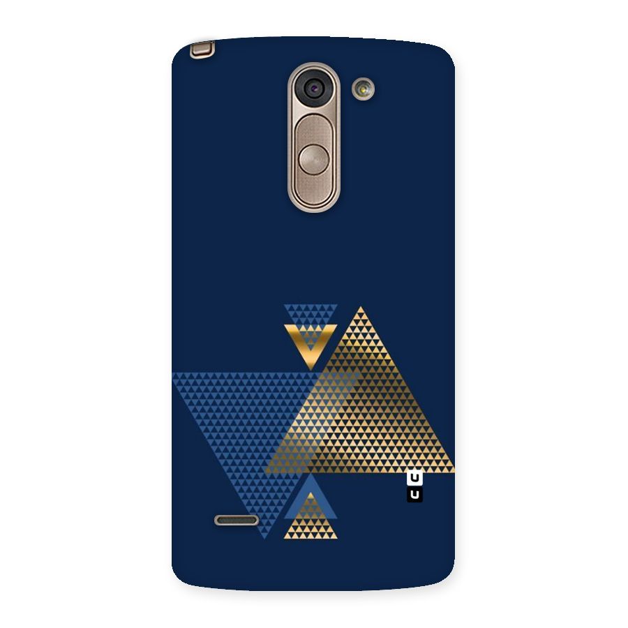 Blue Gold Triangles Back Case for LG G3 Stylus