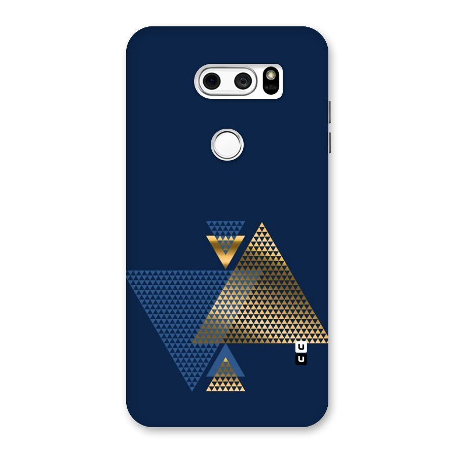 Blue Gold Triangles Back Case for LG V30