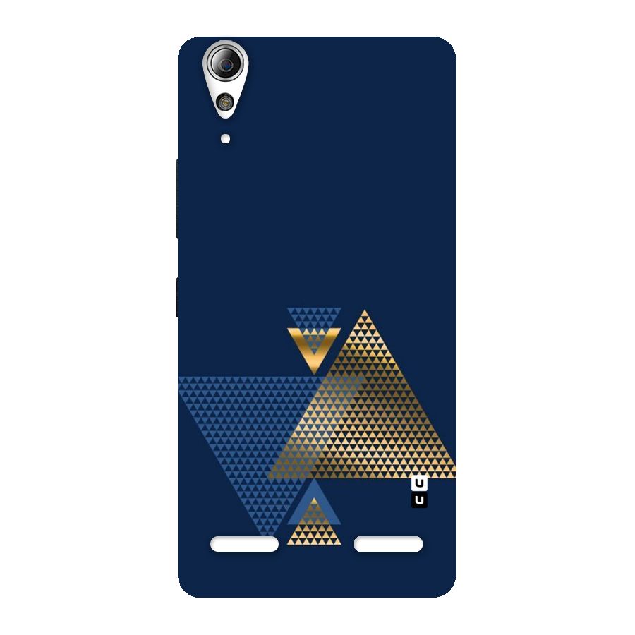 Blue Gold Triangles Back Case for Lenovo A6000