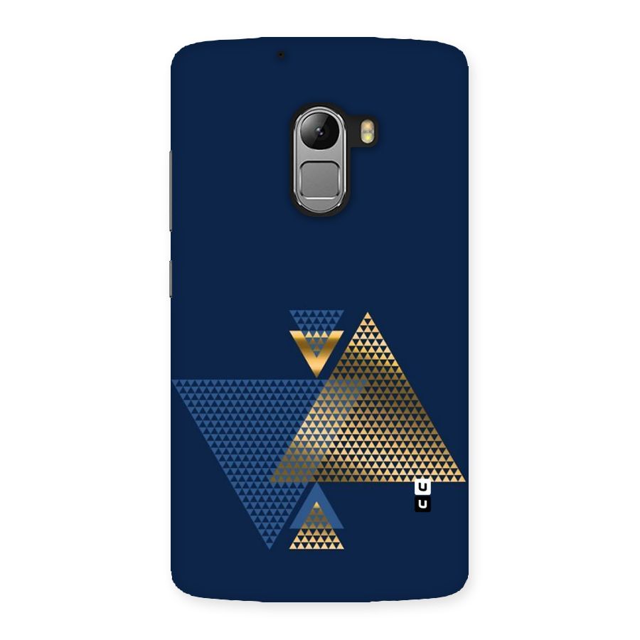 Blue Gold Triangles Back Case for Lenovo K4 Note