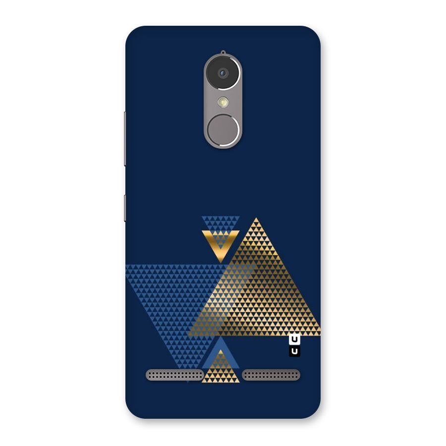 Blue Gold Triangles Back Case for Lenovo K6 Power