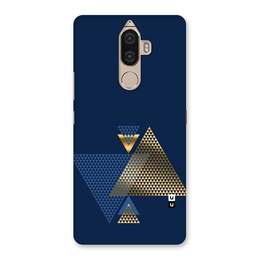 Blue Gold Triangles Back Case for Lenovo K8 Note