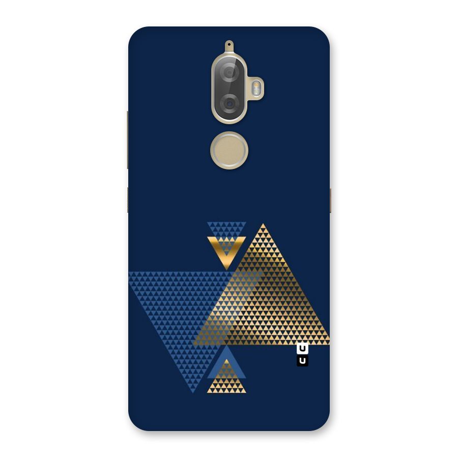 Blue Gold Triangles Back Case for Lenovo K8 Plus