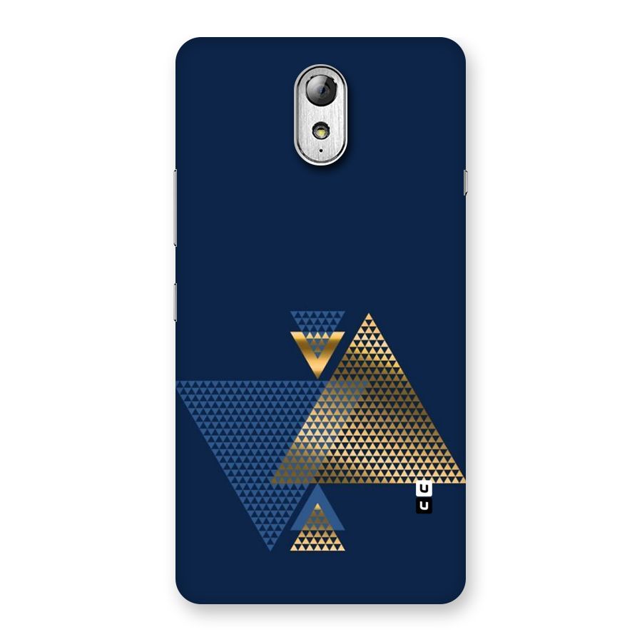 Blue Gold Triangles Back Case for Lenovo Vibe P1M