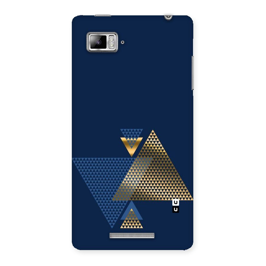 Blue Gold Triangles Back Case for Lenovo Vibe Z K910