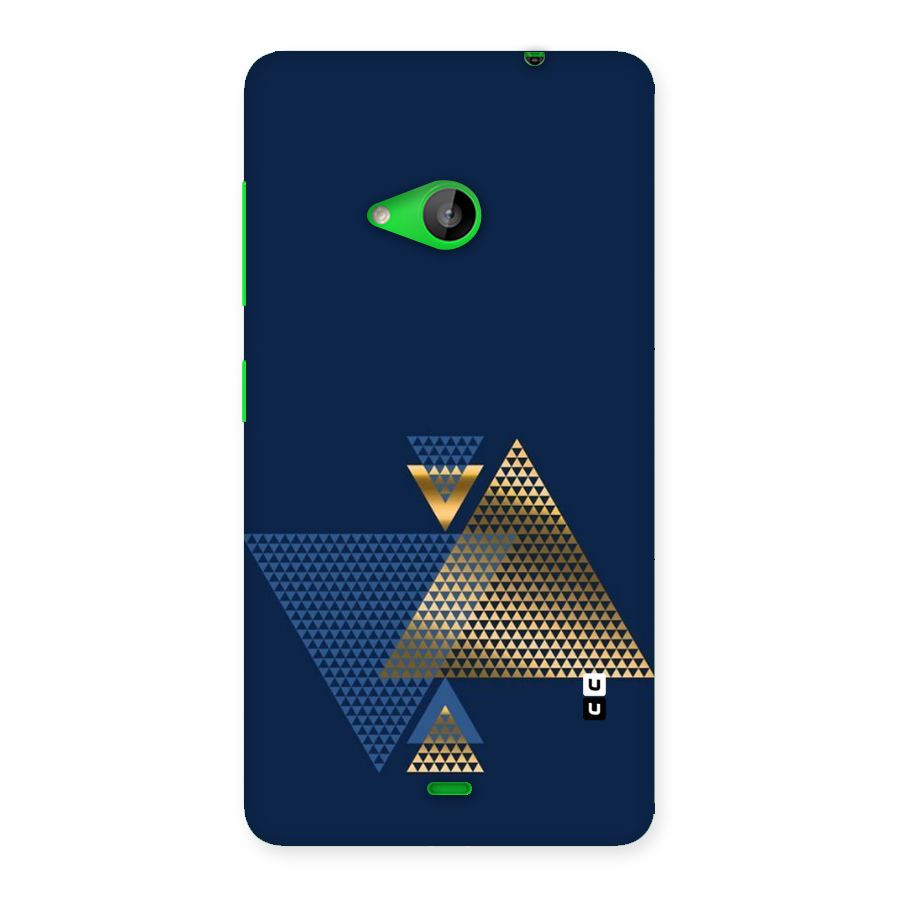 Blue Gold Triangles Back Case for Lumia 535