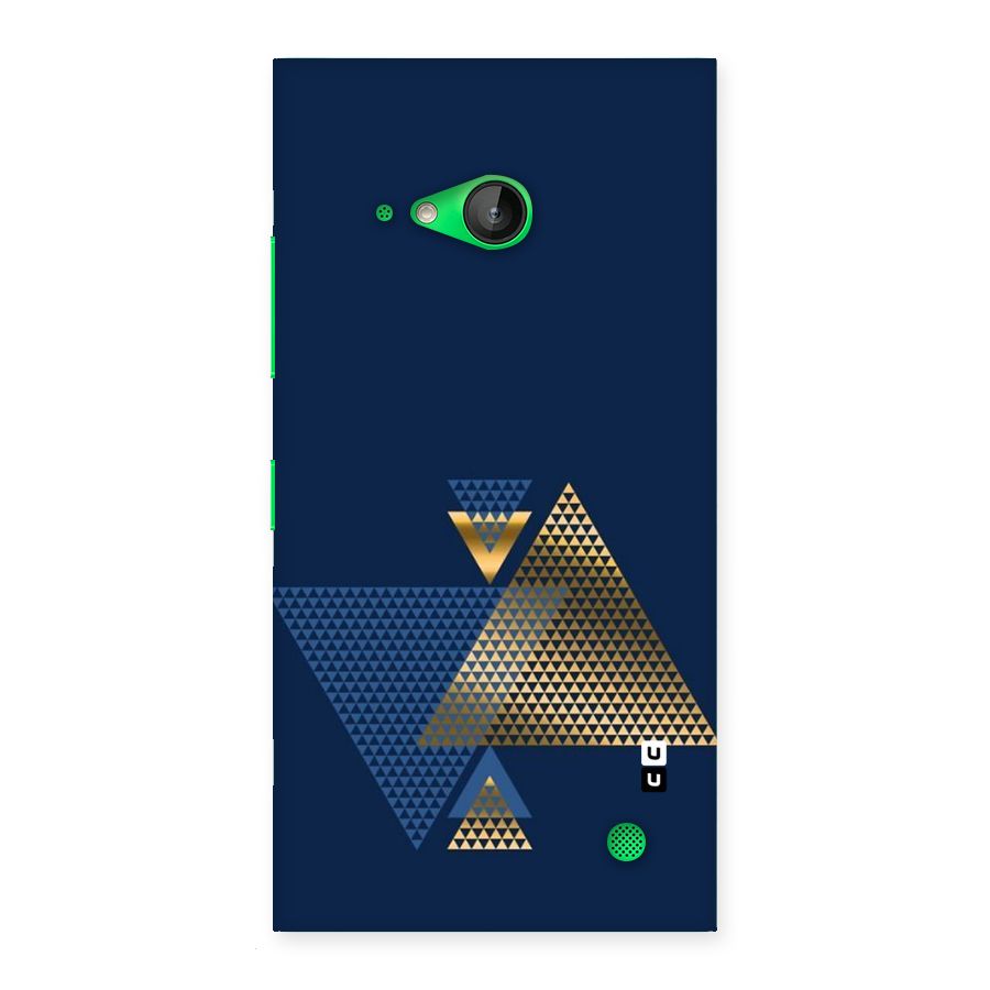 Blue Gold Triangles Back Case for Lumia 730