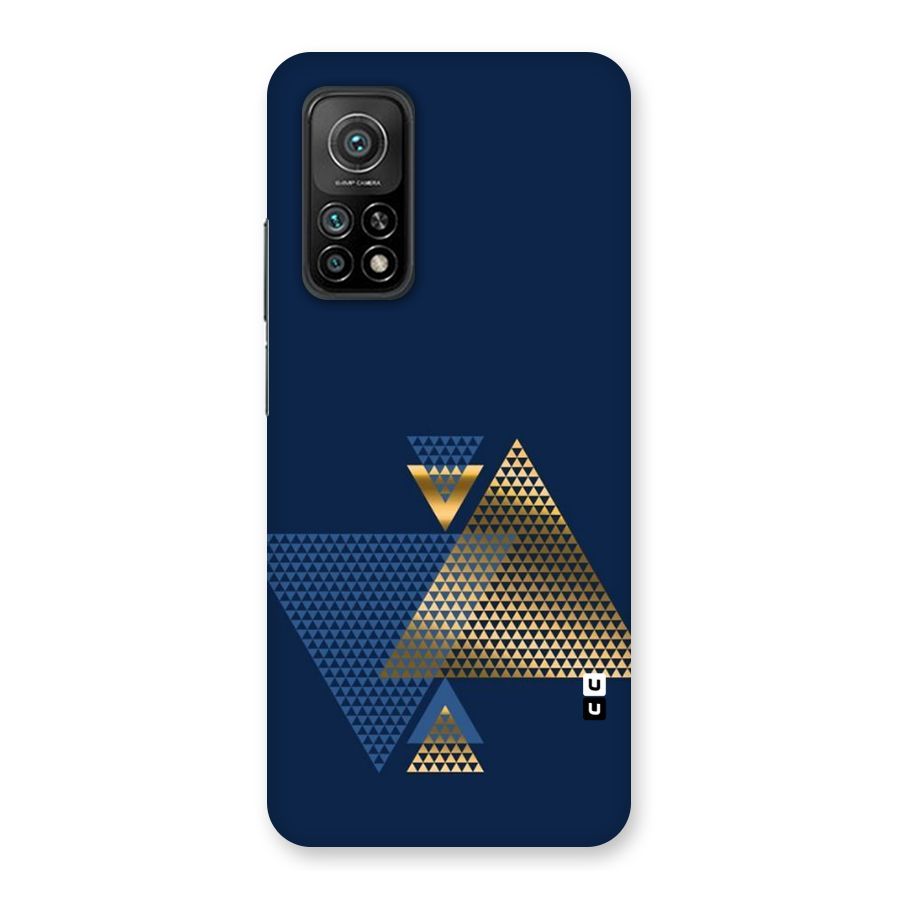 Blue Gold Triangles Back Case for Mi 10T Pro 5G