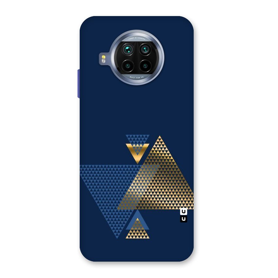 Blue Gold Triangles Back Case for Mi 10i