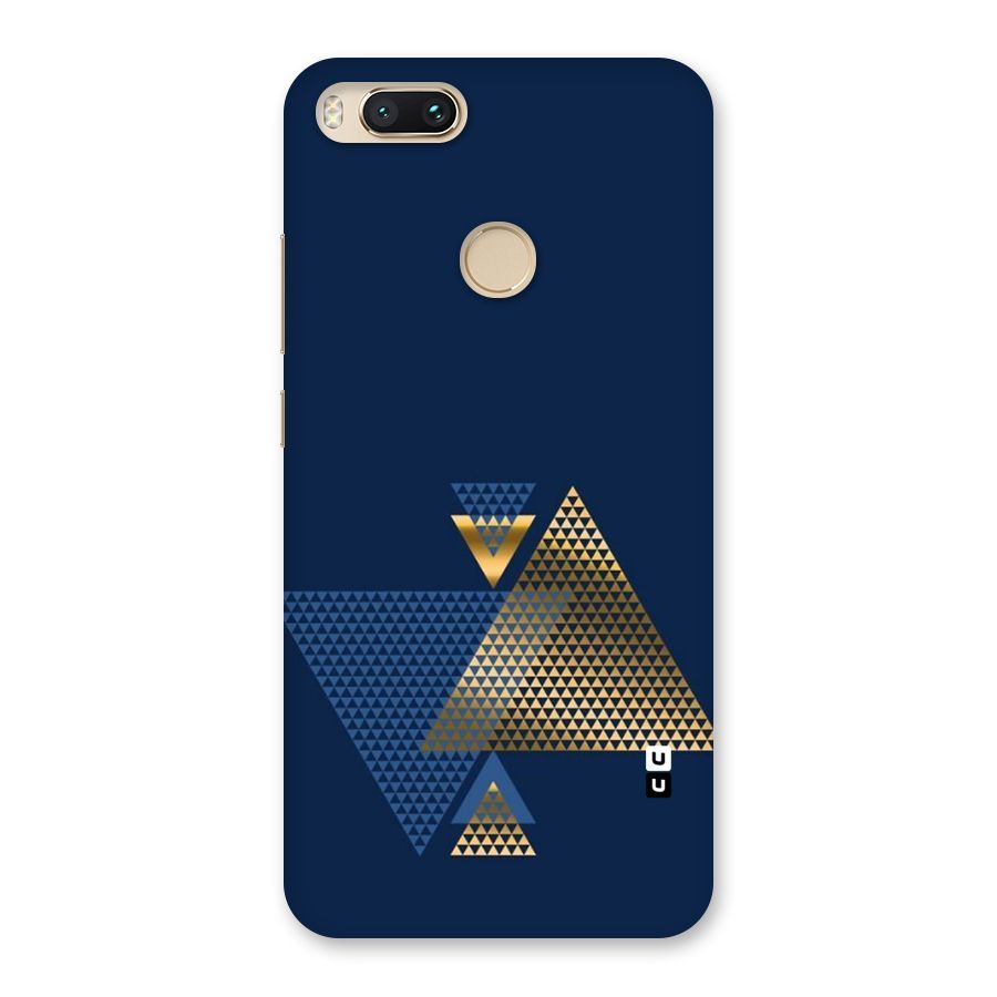 Blue Gold Triangles Back Case for Mi A1
