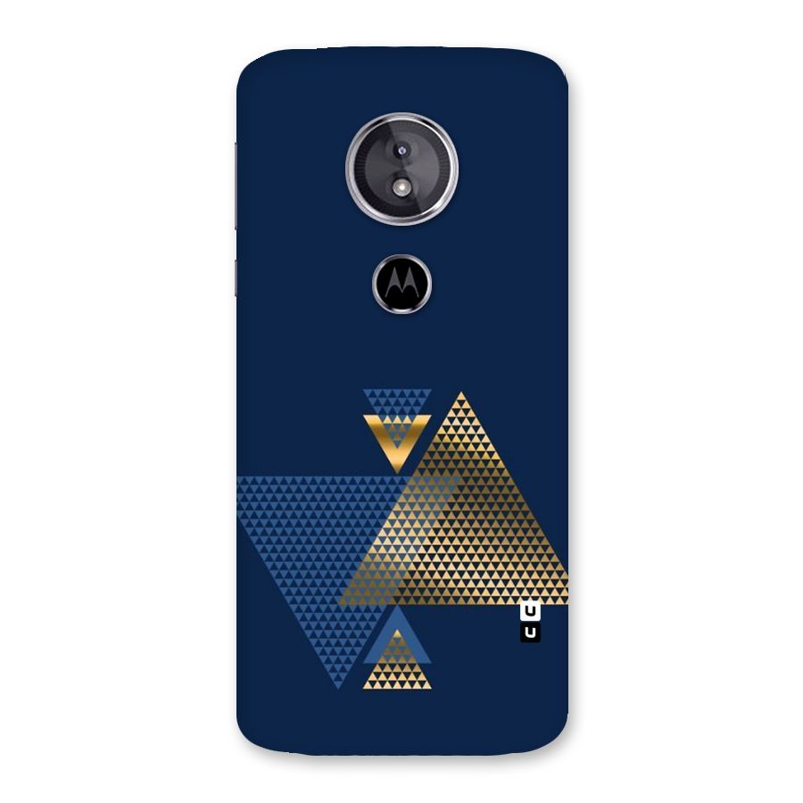 Blue Gold Triangles Back Case for Moto E5