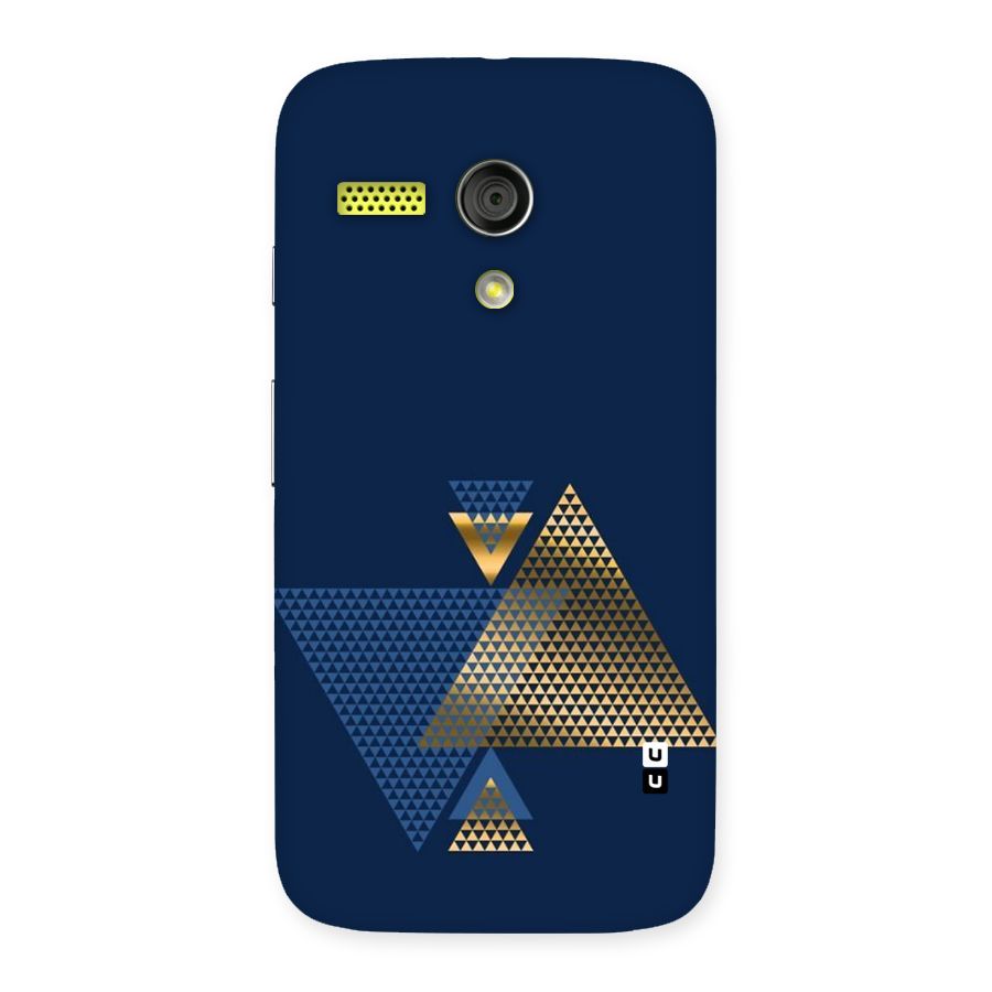 Blue Gold Triangles Back Case for Moto G