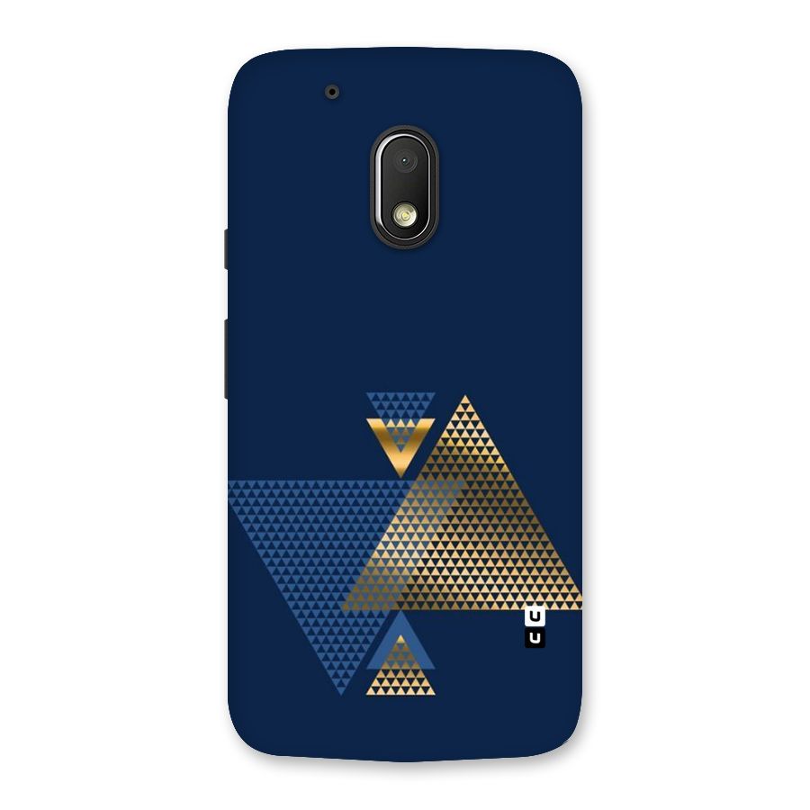 Blue Gold Triangles Back Case for Moto G4 Play