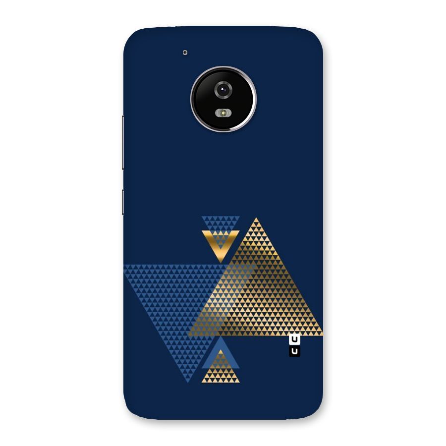 Blue Gold Triangles Back Case for Moto G5