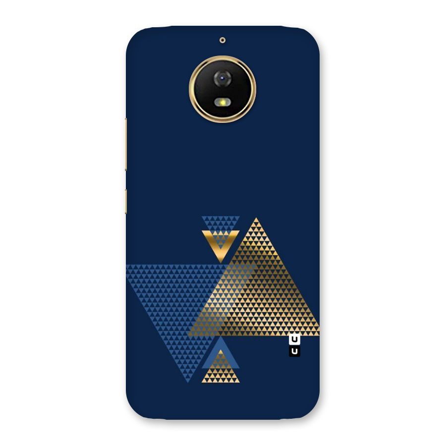 Blue Gold Triangles Back Case for Moto G5s