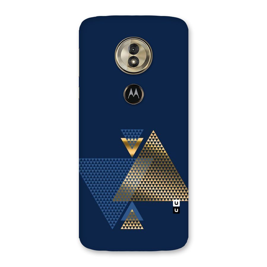 Blue Gold Triangles Back Case for Moto G6 Play