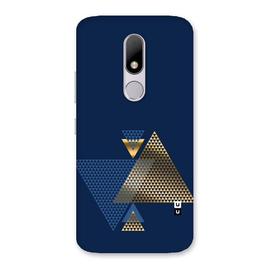 Blue Gold Triangles Back Case for Moto M