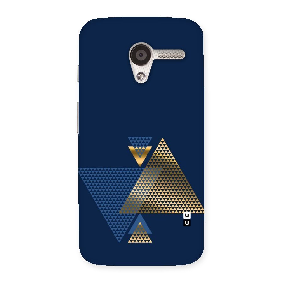Blue Gold Triangles Back Case for Moto X