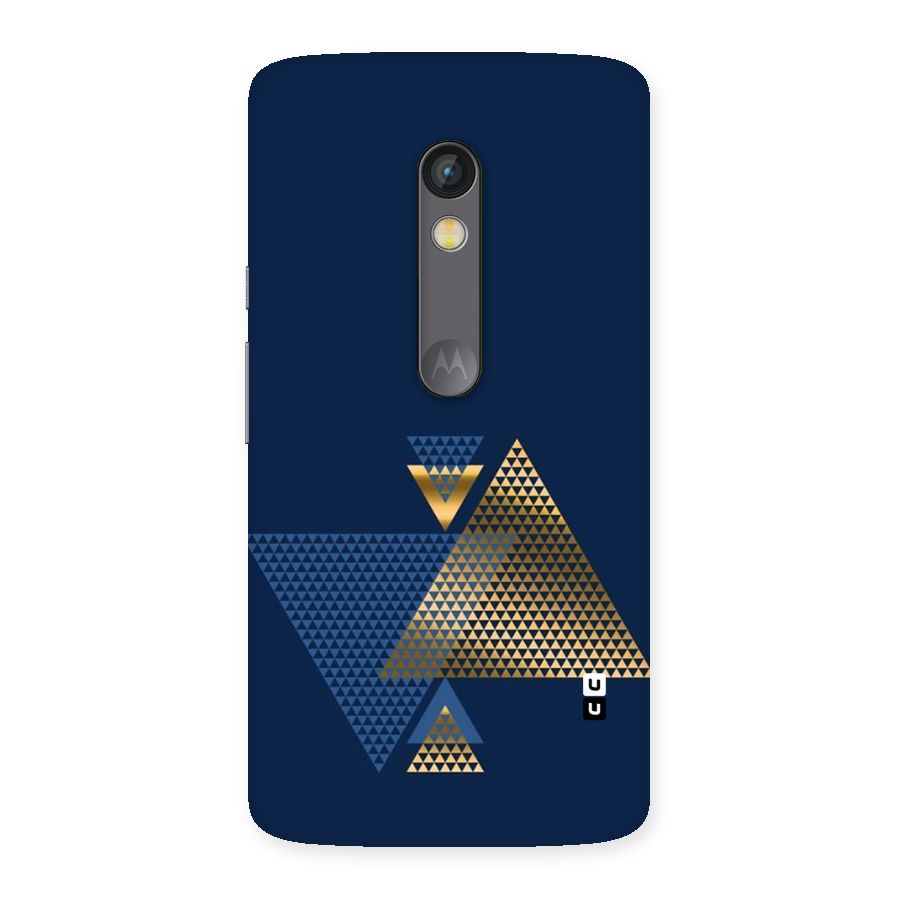 Blue Gold Triangles Back Case for Moto X Play