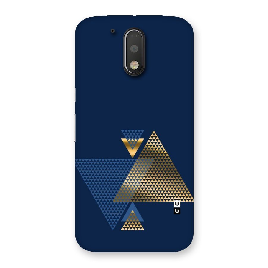 Blue Gold Triangles Back Case for Motorola Moto G4