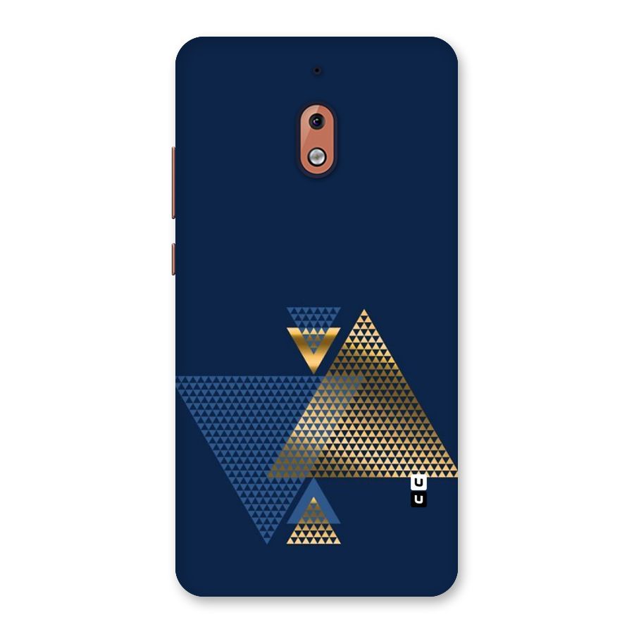 Blue Gold Triangles Back Case for Nokia 2.1