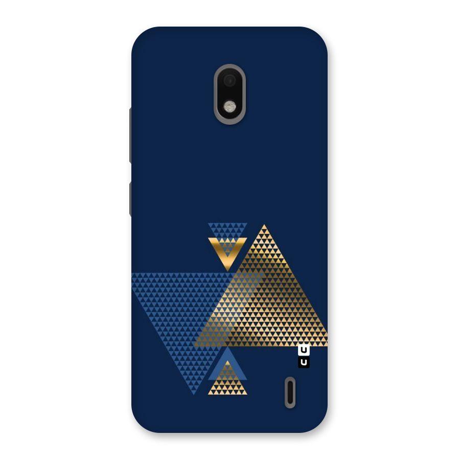 Blue Gold Triangles Back Case for Nokia 2.2