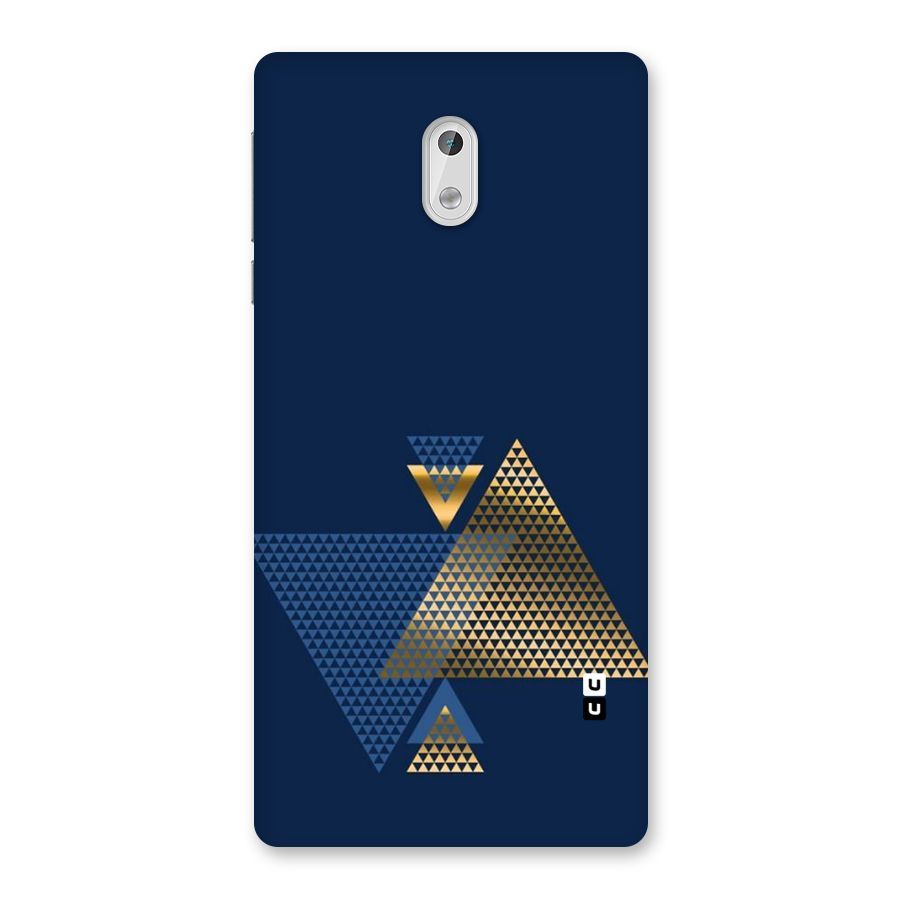 Blue Gold Triangles Back Case for Nokia 3