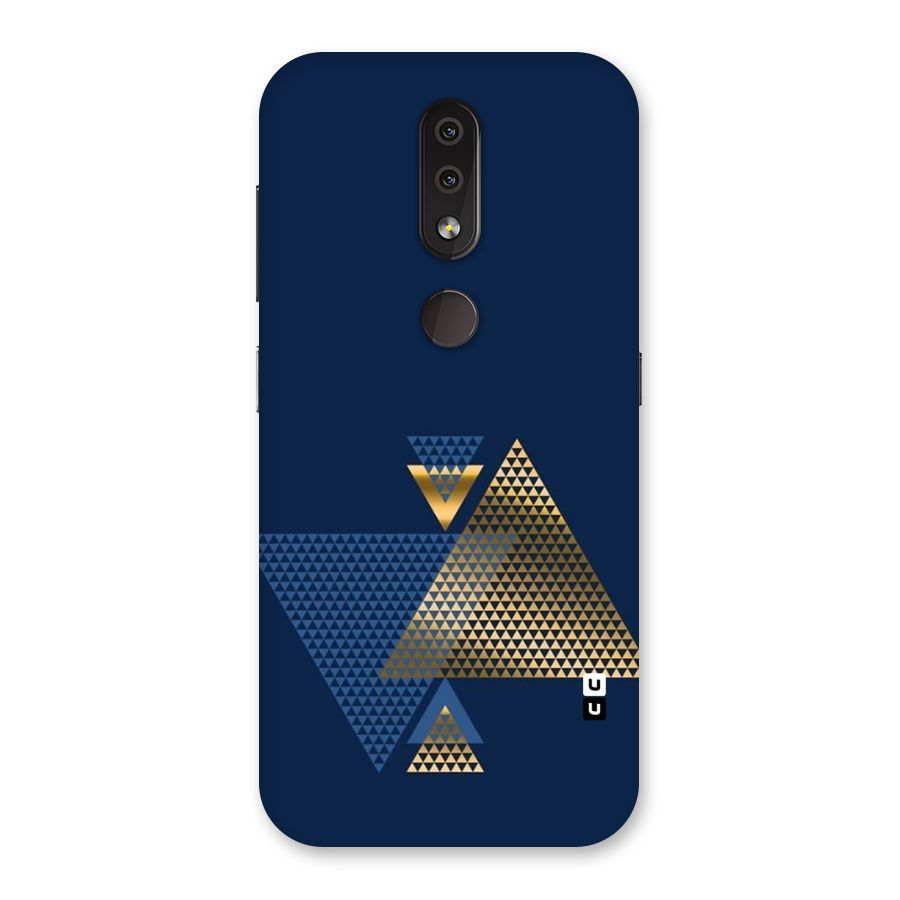 Blue Gold Triangles Back Case for Nokia 4.2
