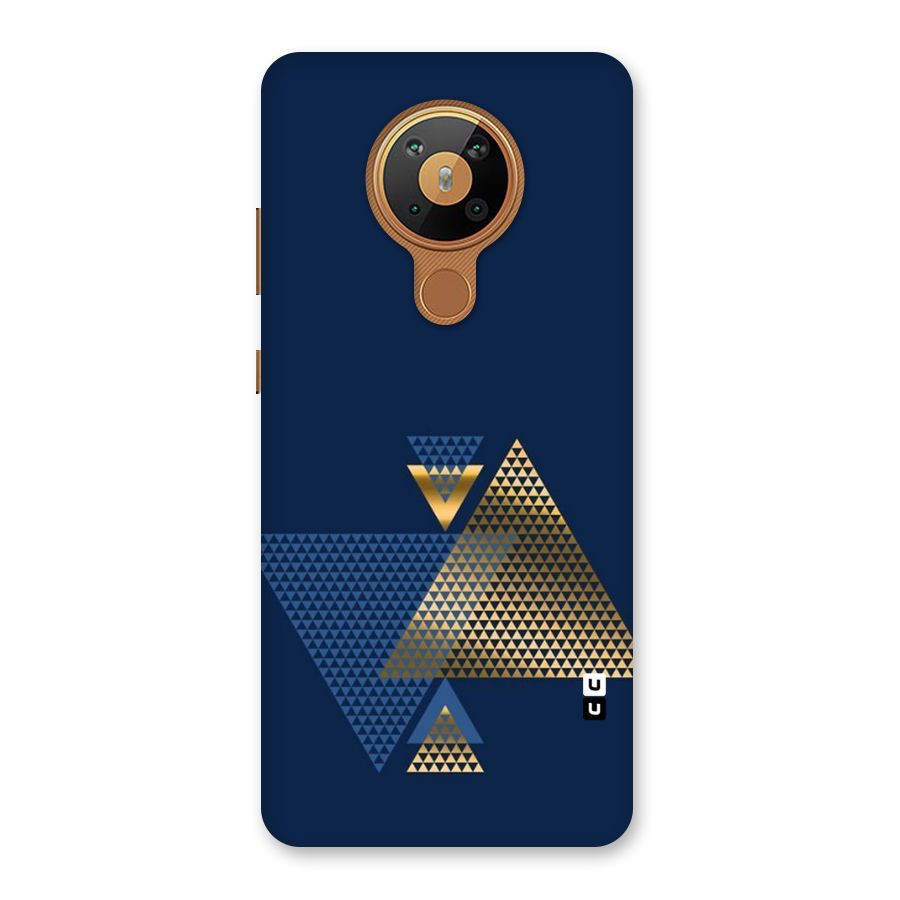 Blue Gold Triangles Back Case for Nokia 5.3