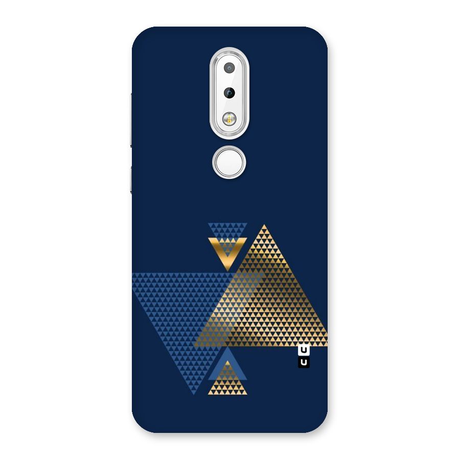 Blue Gold Triangles Back Case for Nokia 6.1 Plus
