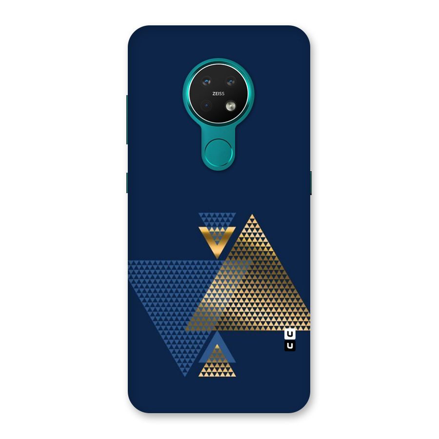 Blue Gold Triangles Back Case for Nokia 7.2