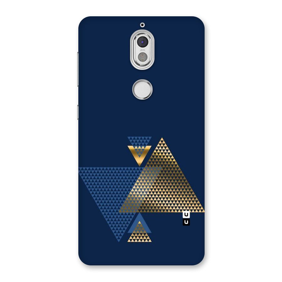 Blue Gold Triangles Back Case for Nokia 7
