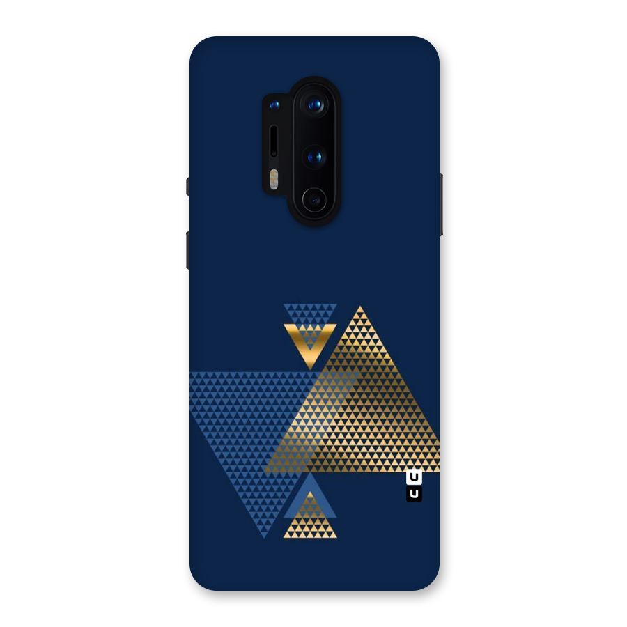 Blue Gold Triangles Back Case for OnePlus 8 Pro