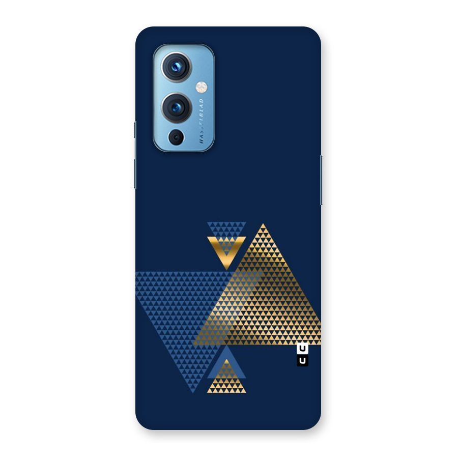 Blue Gold Triangles Back Case for OnePlus 9