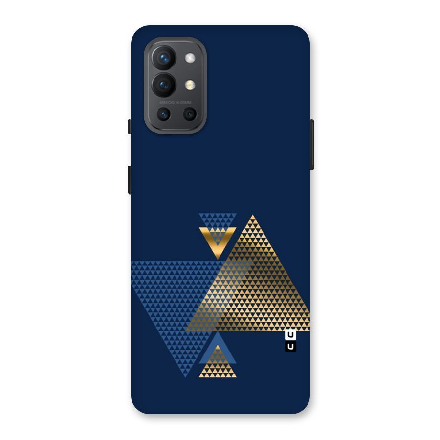 Blue Gold Triangles Back Case for OnePlus 9R