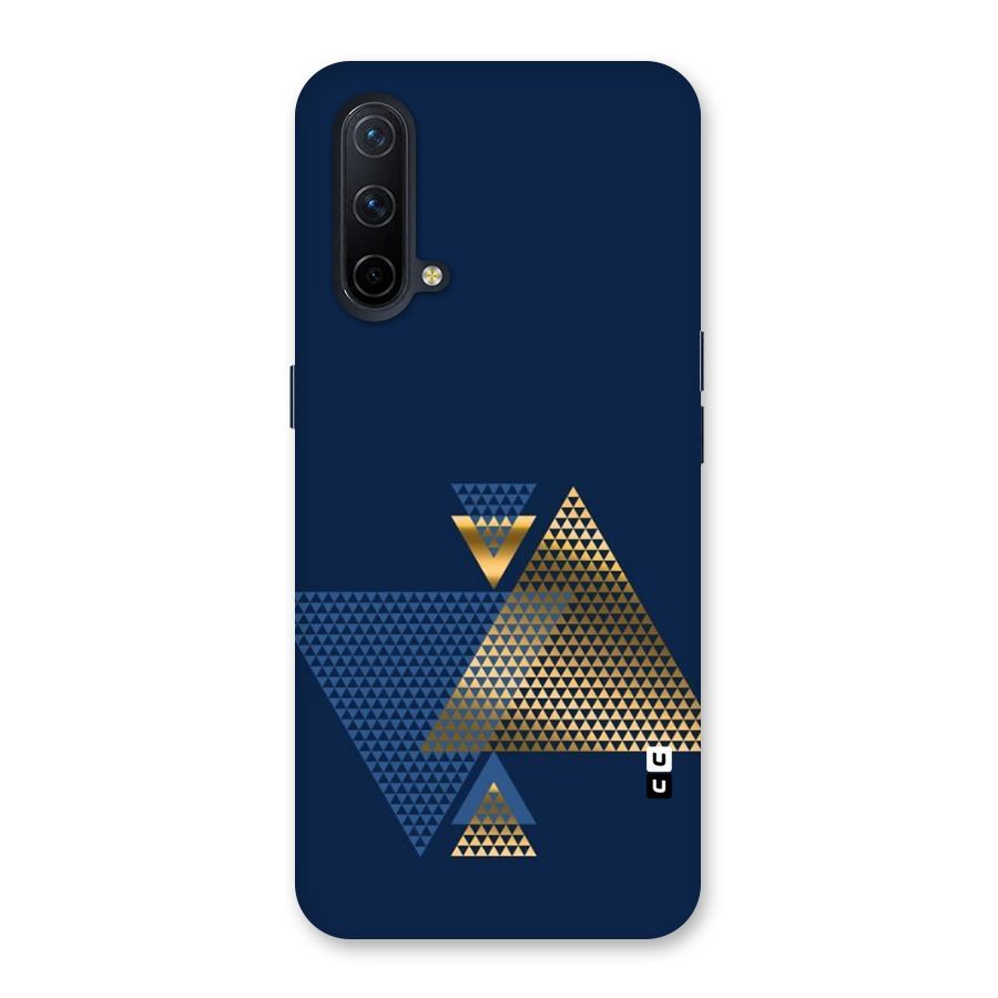 Blue Gold Triangles Back Case for OnePlus Nord CE 5G