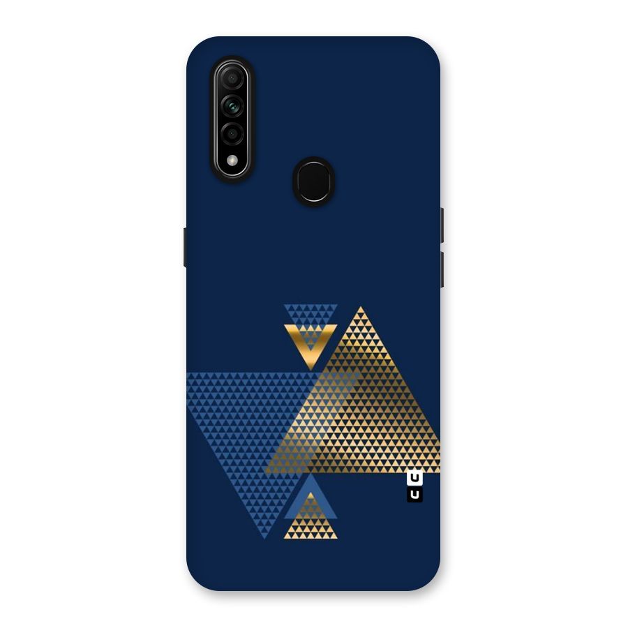 Blue Gold Triangles Back Case for Oppo A31