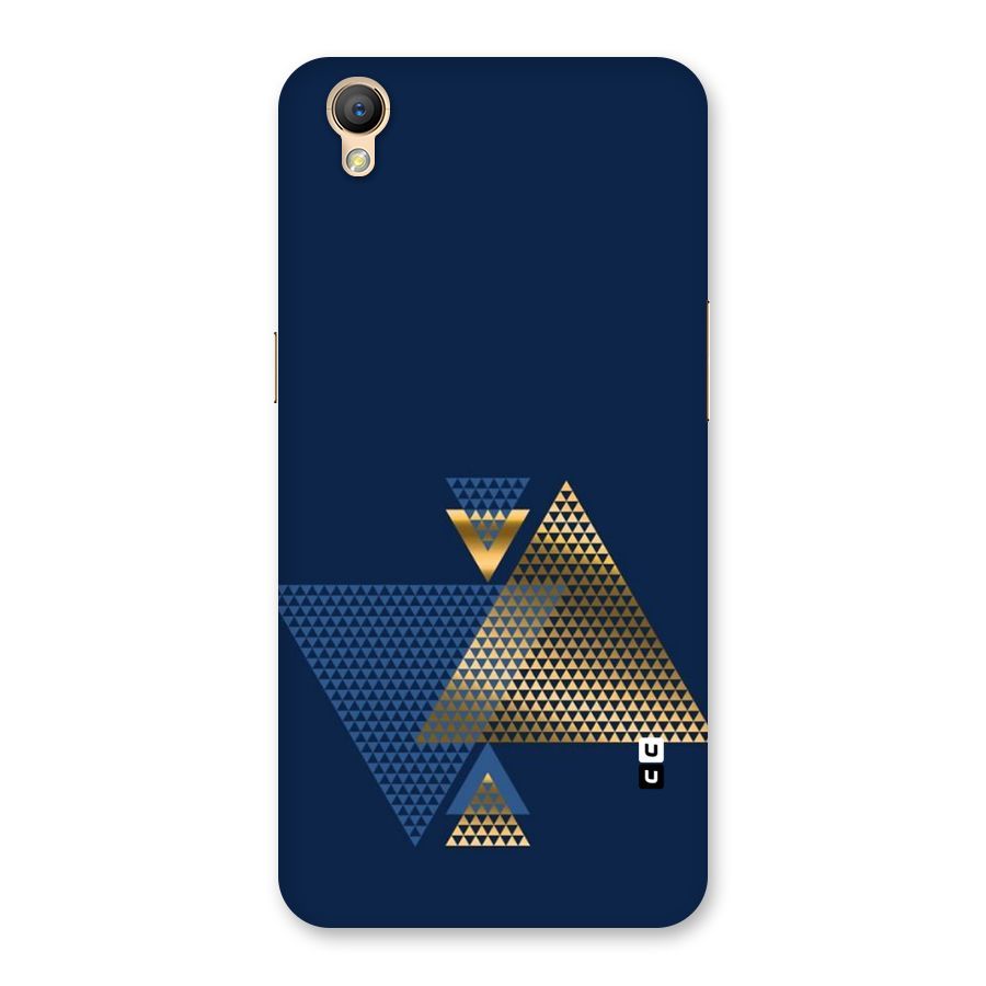 Blue Gold Triangles Back Case for Oppo A37